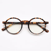 Mindy Vintage TR90 Round Eyeglasses Round Frames Southood Leopard